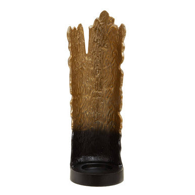 Black and Gold Finish Large Ombre Candle Holder | Deomali