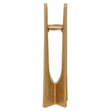 Large Gold Finish Candle Holder | Dante