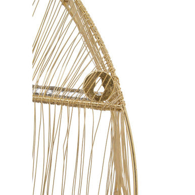 Enzo Gold Finish Wire Round Wall Shelf