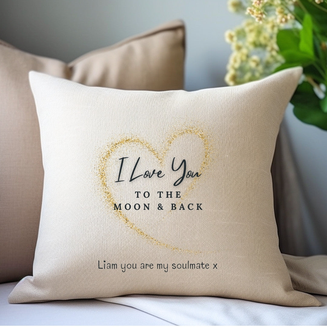 Personalised Love You to the Moon & Back Cushion