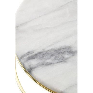 Set of 2 White Marble Cake Stands | Delphine