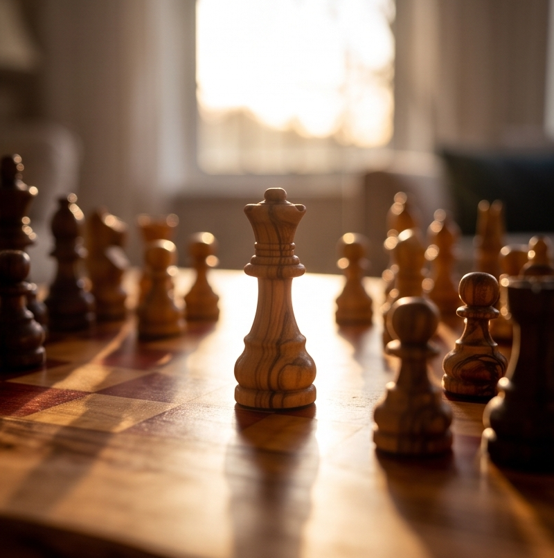Handcrafted Olive Wood Chess Set – Premium Flat Wooden Chess Board (Multiple Sizes Available)