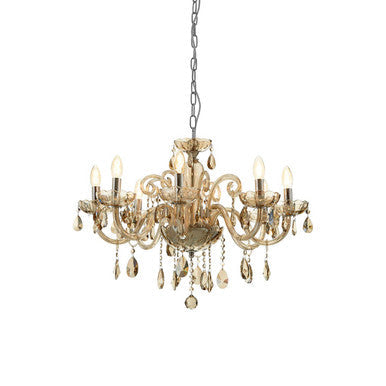 8 Bulb Champagne Glass Chandelier | Morano