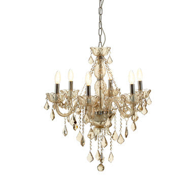 8 Bulb Champagne Glass Chandelier | Morano