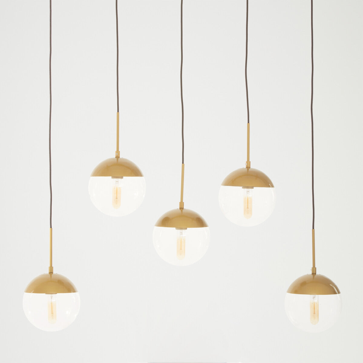 Gold Finish Glass Shades Pendant Light | Revive
