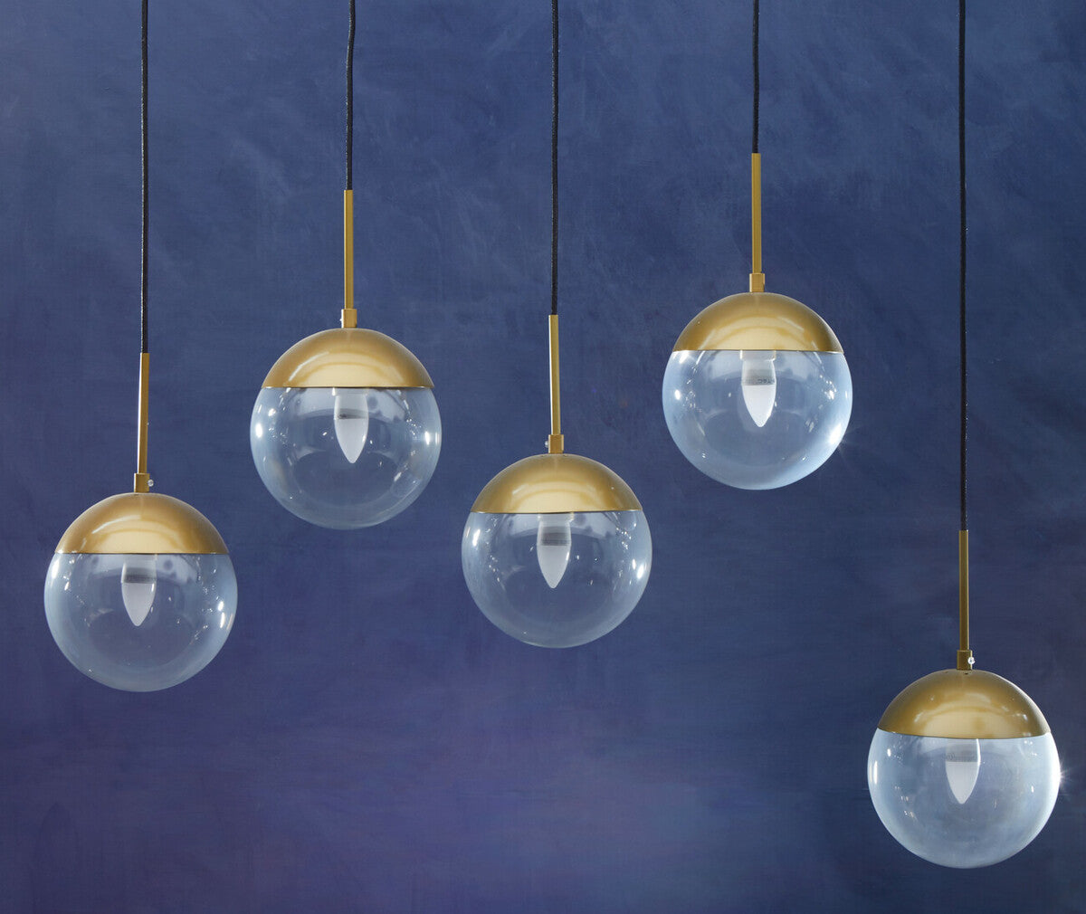 Gold Finish Glass Shades Pendant Light | Revive