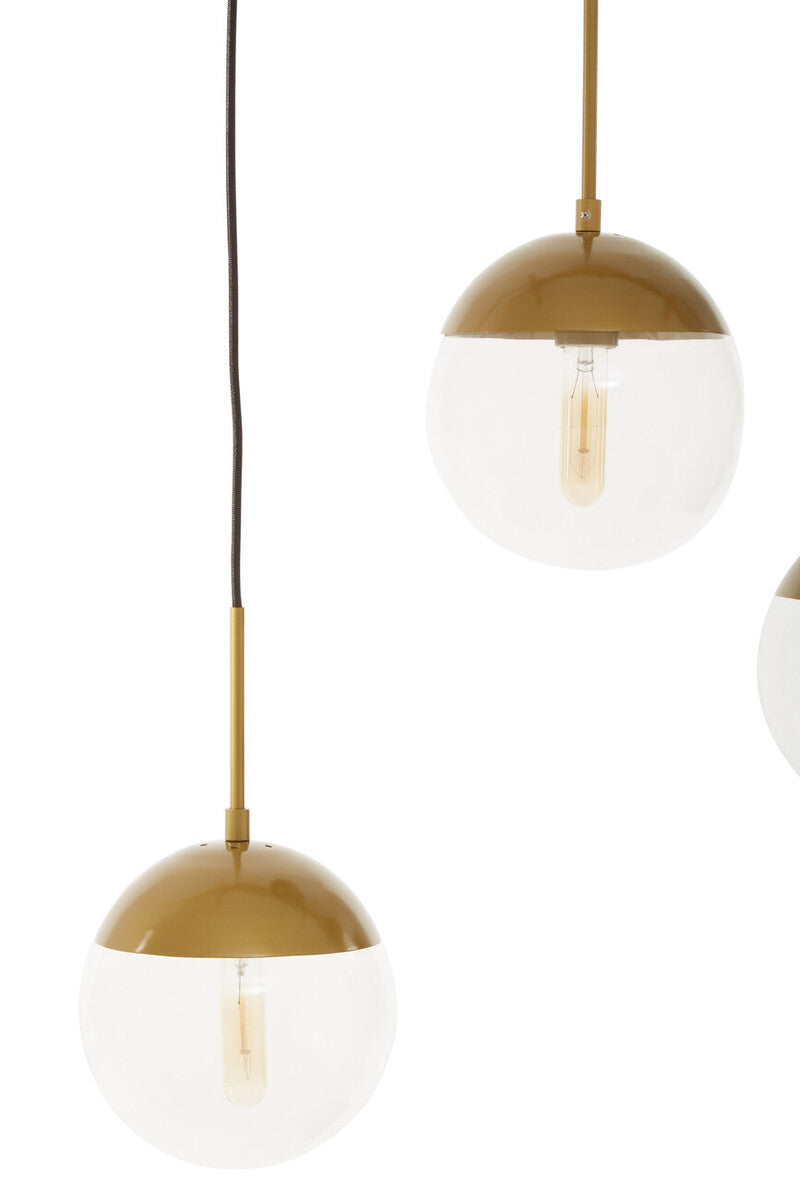 Gold Finish Glass Shades Pendant Light | Revive