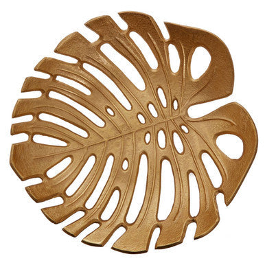 Monstera Large Gold Finish Leaf Dish | Prato