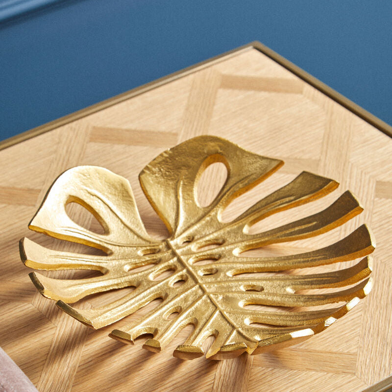 Monstera Large Gold Finish Leaf Dish | Prato