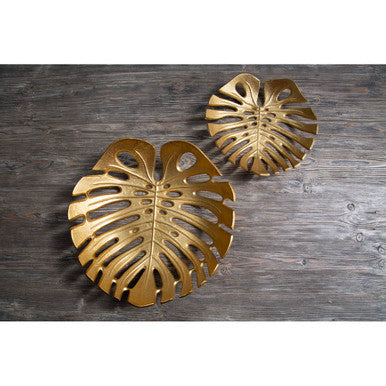 Monstera Large Gold Finish Leaf Dish | Prato