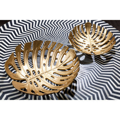 Monstera Large Gold Finish Leaf Dish | Prato