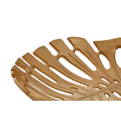 Monstera Large Gold Finish Leaf Dish | Prato