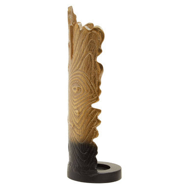 Black and Gold Finish Large Ombre Candle Holder | Deomali
