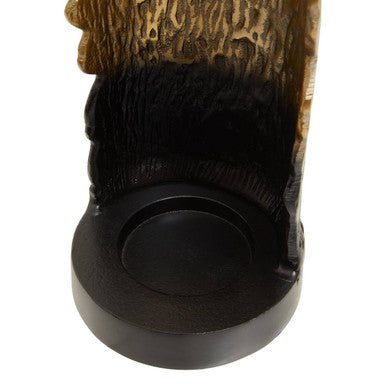 Black and Gold Finish Large Ombre Candle Holder | Deomali