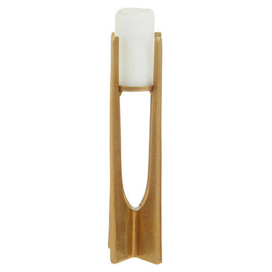 Large Gold Finish Candle Holder | Dante