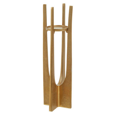 Large Gold Finish Candle Holder | Dante
