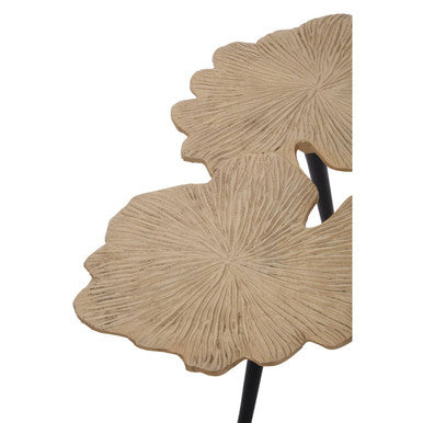 Prato Gold Finish Gingko Large Side Table