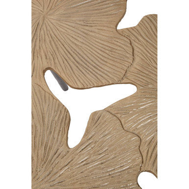 Prato Gold Finish Gingko Large Side Table