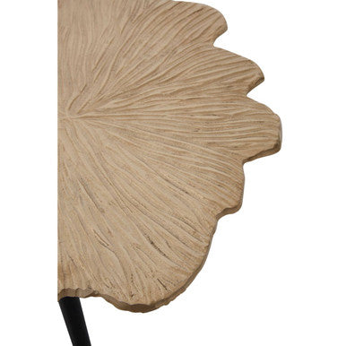 Prato Gold Finish Gingko Large Side Table
