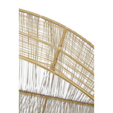 Enzo Gold Finish Wire Round Wall Shelf