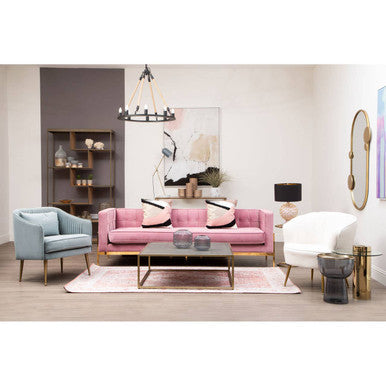 Novi White Terrazzo Effect and Gold Finish Console Table