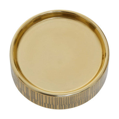 Allegra Gold Aluminium Soap Dish with Line Effect
