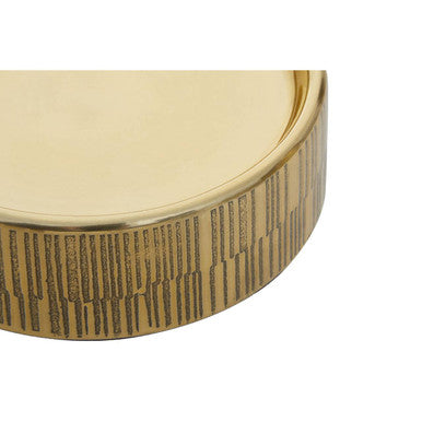 Allegra Gold Aluminium Soap Dish with Line Effect