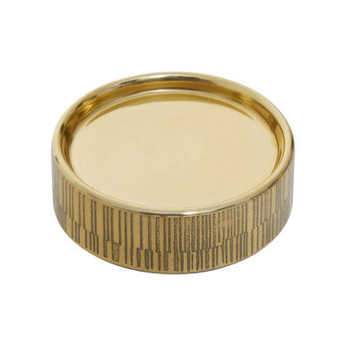 Allegra Gold Aluminium Soap Dish with Line Effect