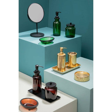 Allegra Gold Aluminium Soap Dish with Line Effect