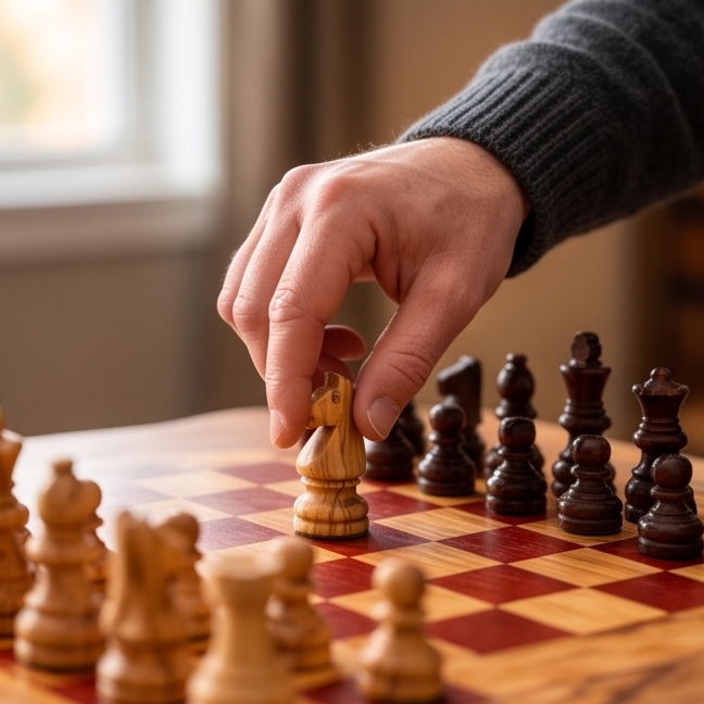 Handcrafted Olive Wood Chess Set – Premium Flat Wooden Chess Board (Multiple Sizes Available)